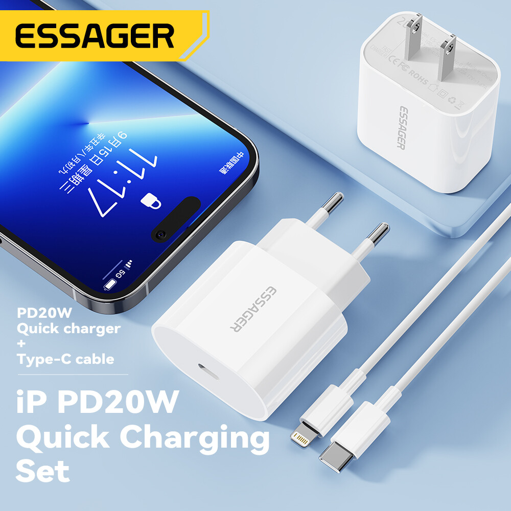Essager 20W PD Fast Charger for iPhone Charger Type C for iPhone 14 13