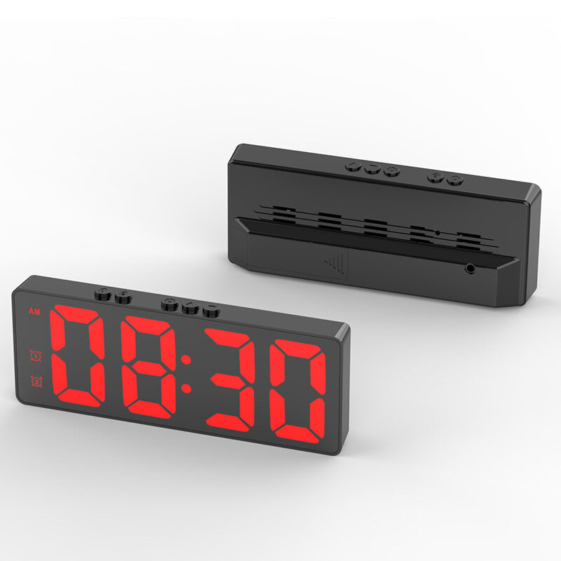 Private model simple LED electronic alarm clock clock student plug-in dual-purpose small alarm clock, digital clock voice activated temperature clock