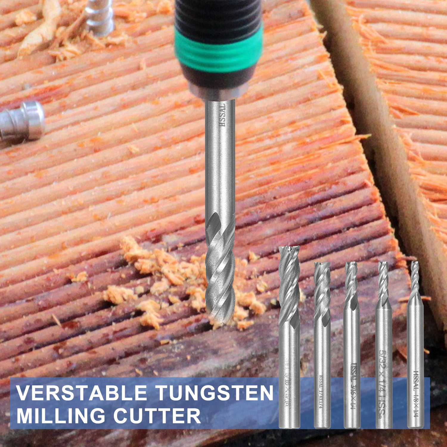 5 Cái Mũi Phay 4 Đầu Sáo Dao Phay Thép Cacbua Vonfram Router Bits Rotary Bits Công Cụ Thẳng Shank, Mũi Cắt Khắc Hai Lưỡi 6Mm-8Mm