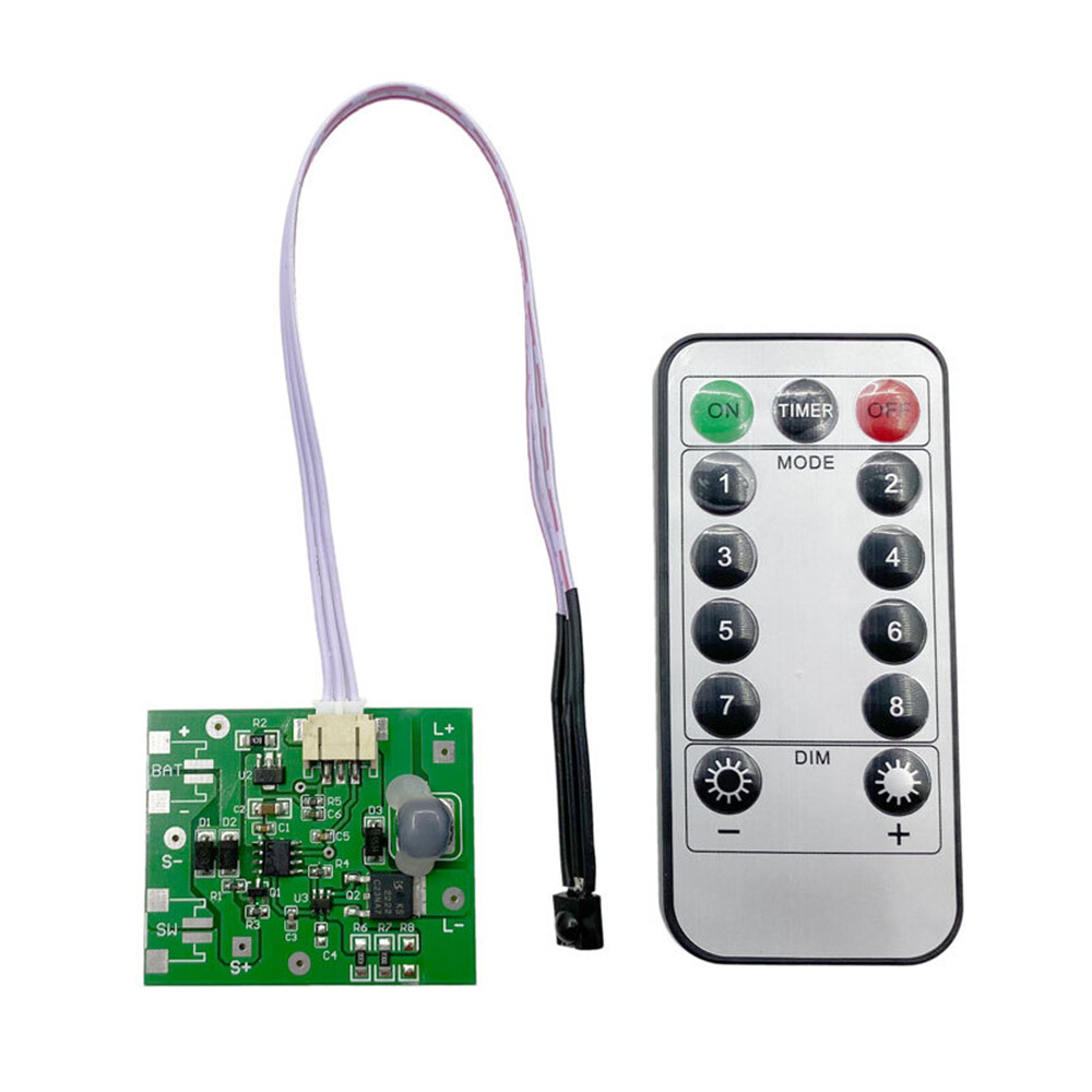 Diymore Solar Lamp Controller Solar Charging Module 3.7V 7.4V11.1V Lithium Battery Control Circuit Board with Remote Control