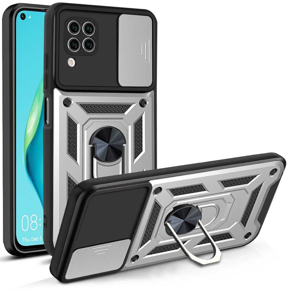 For Huawei P40 Lite 4G Nova 7i Nova 6SE Phone Case,Push The Window Camera Protection Shockproof Armor Ring Bracket Cover