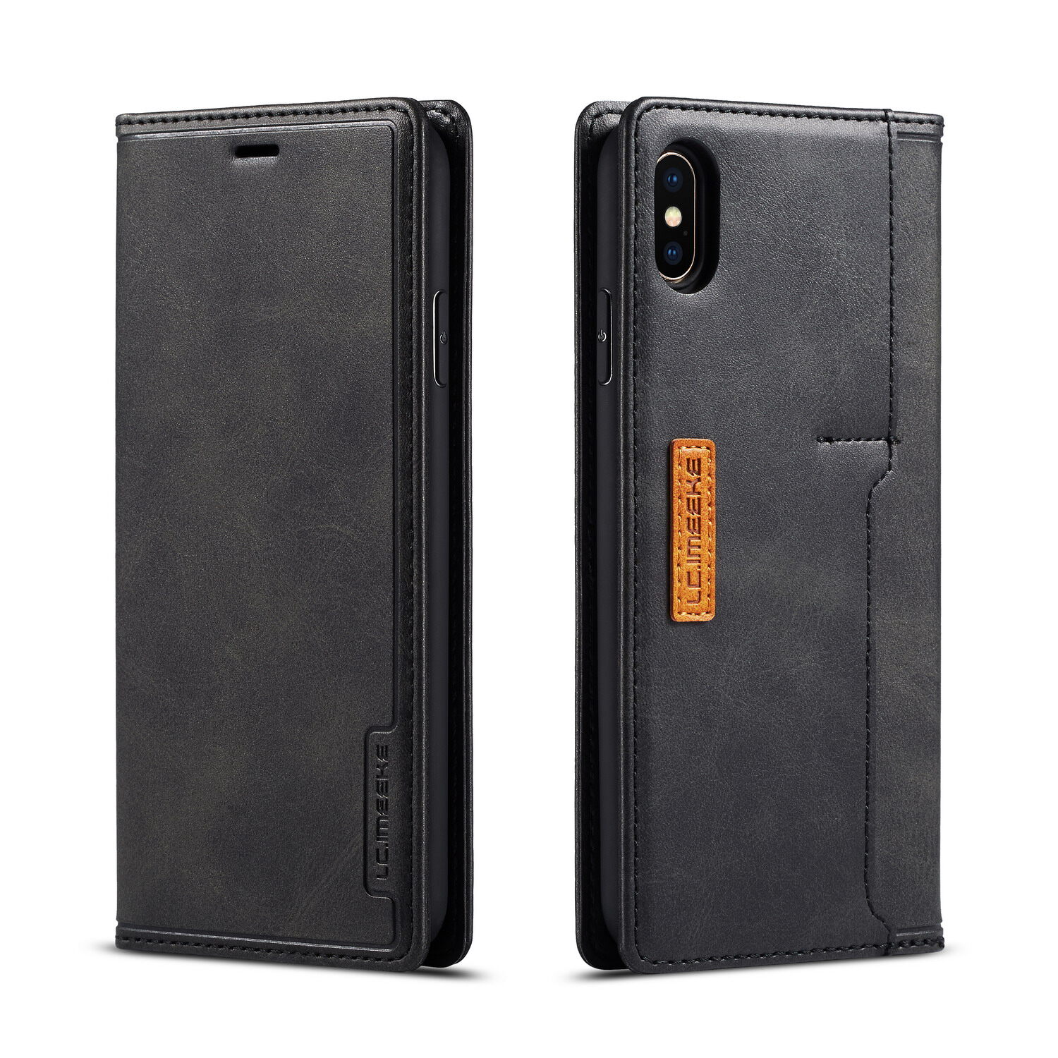Xicci for iphone 6/7/8 iphone xs xr xs max case luxury retro premium pu leather magnetic flip case for iphone 6 7 8 plus luxury denim fabirc retro wallet flip case