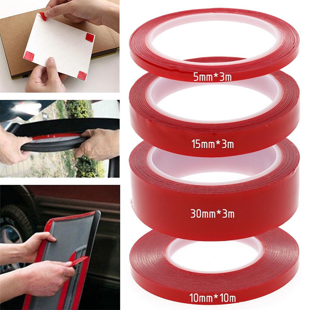 3m X10/15/20mm Super Strong Double Side Tape Glue Stickers Interior Accessories Acrylic Acrylic Foam Tape Foam Transparent Adhesive Decoration Auto Glue for car
