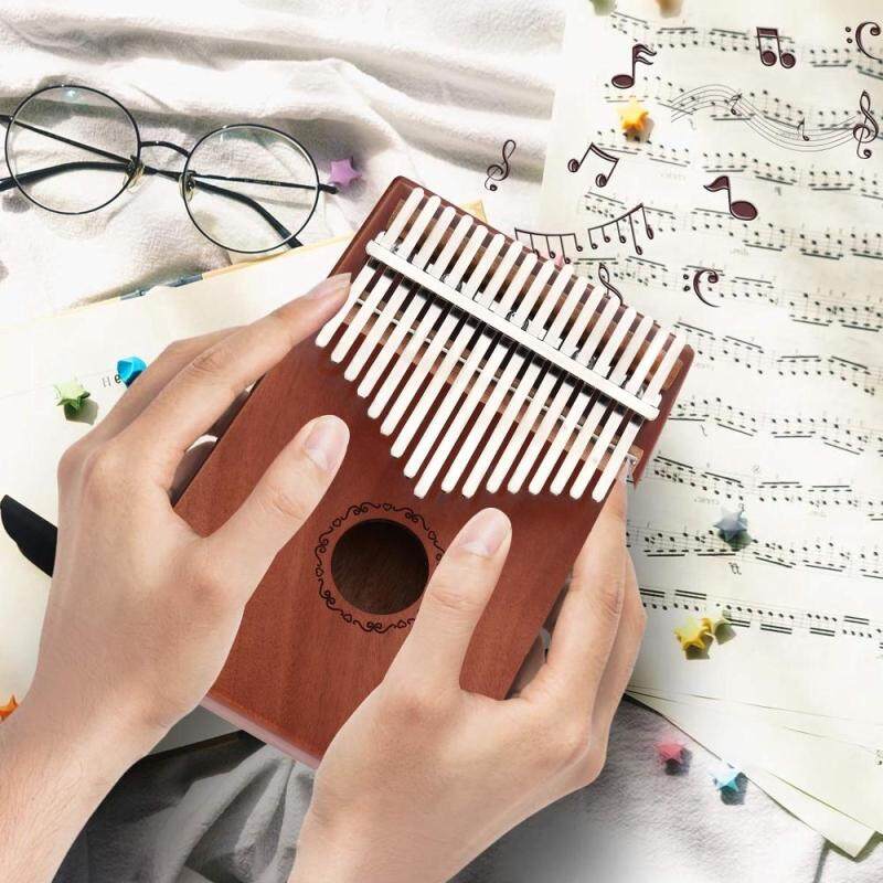 Boya【COD】17 Chìa Khóa Ngón Tay Cái Đàn Piano Kalimba Đơn Ban Gỗ Gụ