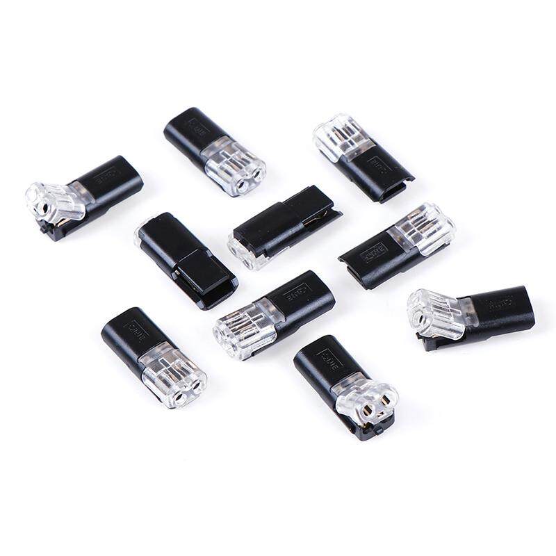 TanHaiGang 10pcs 2pin Pluggable Spring Lock Wire Connector Cable Crimp ...