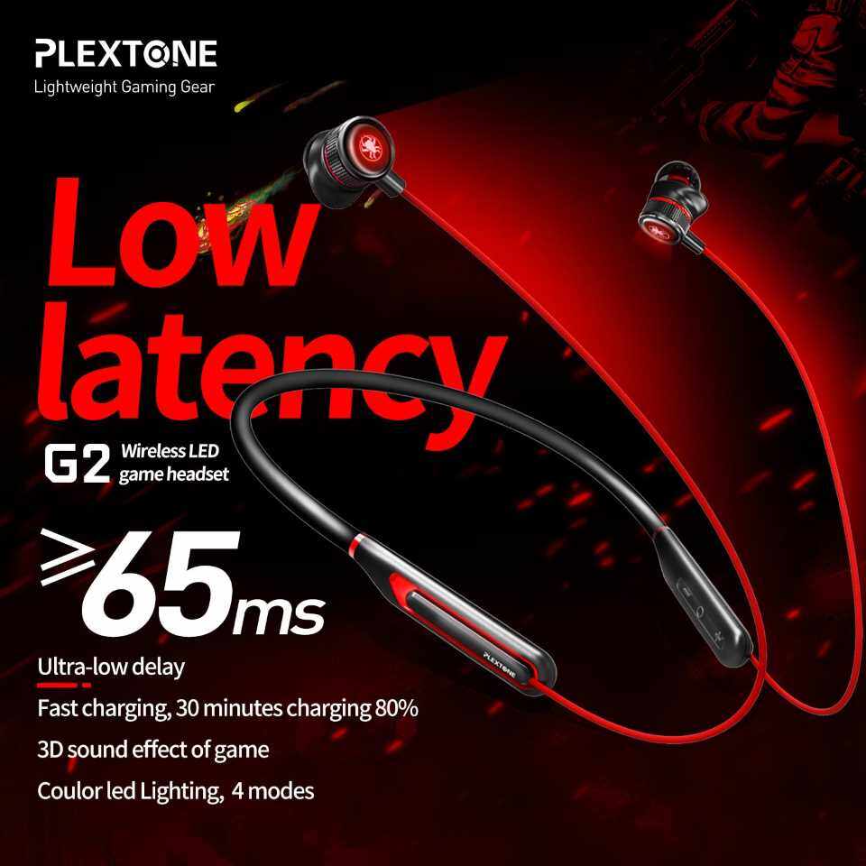 PLEXTONE G2 G3 Gaming Wireless Neckband Earphone LED Bluetooth