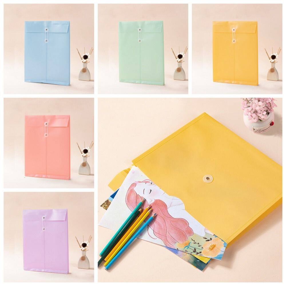 MMLUCK phong bì lớn A4 file tài liệu PP Túi sắp xếp giấy Ví đựng tài liệu A4 Túi sắp xếp hồ sơ bền sức chứa lớn trường học văn phòng