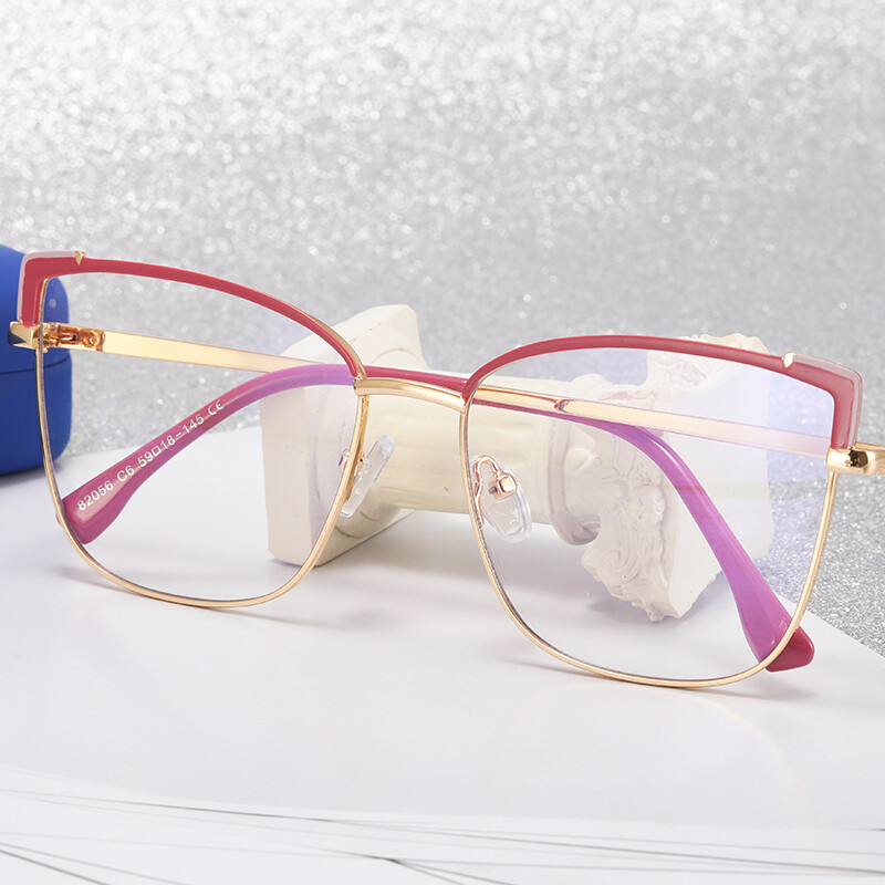 New Women's Metal Anti Blue Ray Computer Glasses Myopia Glasses Optical Frames