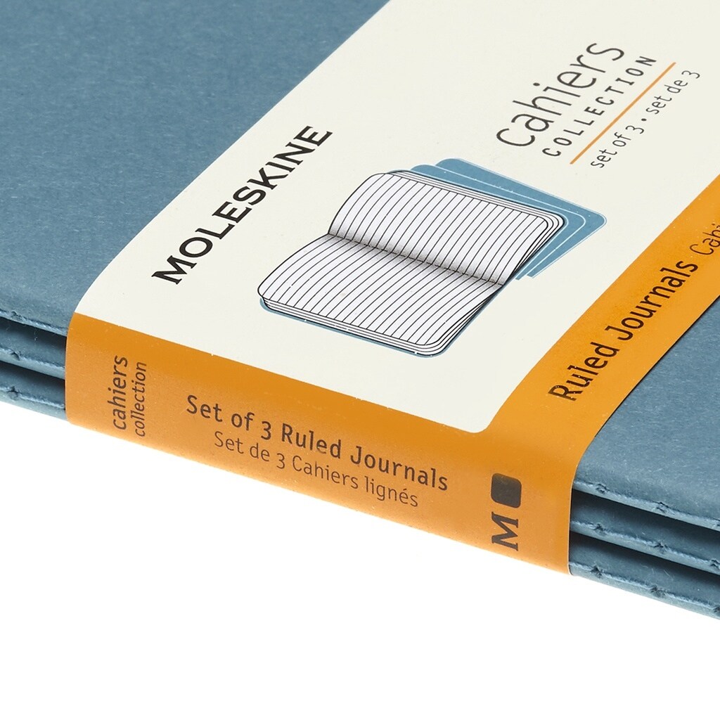 {HAOYA Stationery Store} Moleskine Cahier Journal Notebook Set of 3 (Brisk Blue)