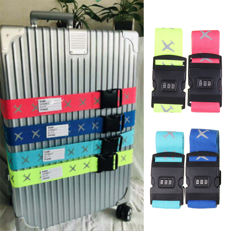 SHENGHAN Travel Luggage Strap Adjustable Password Lock Packing Belt Baggage Secure Lock