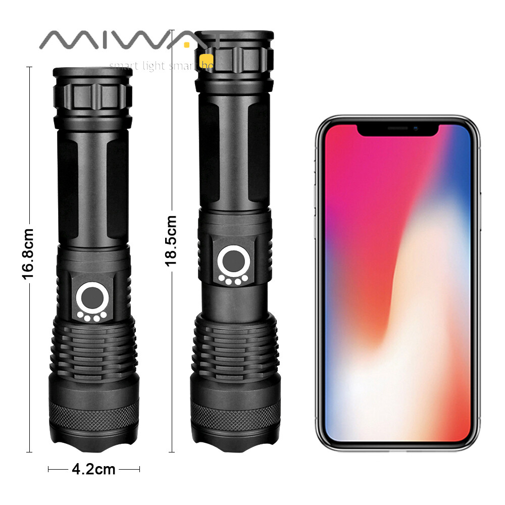 MIWAT LED Flashlight 1500LM Zoomable 5 Modes Powerful LED Super Bright Torch Waterproof Handheld Tactical Flashlight Camping Light