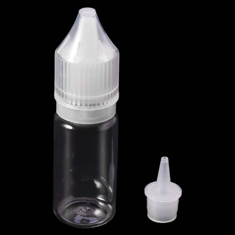 10ml-120ml PET Plastic Empty Dropper Liquid Eye Clear Water Bottle Long Tip Cap