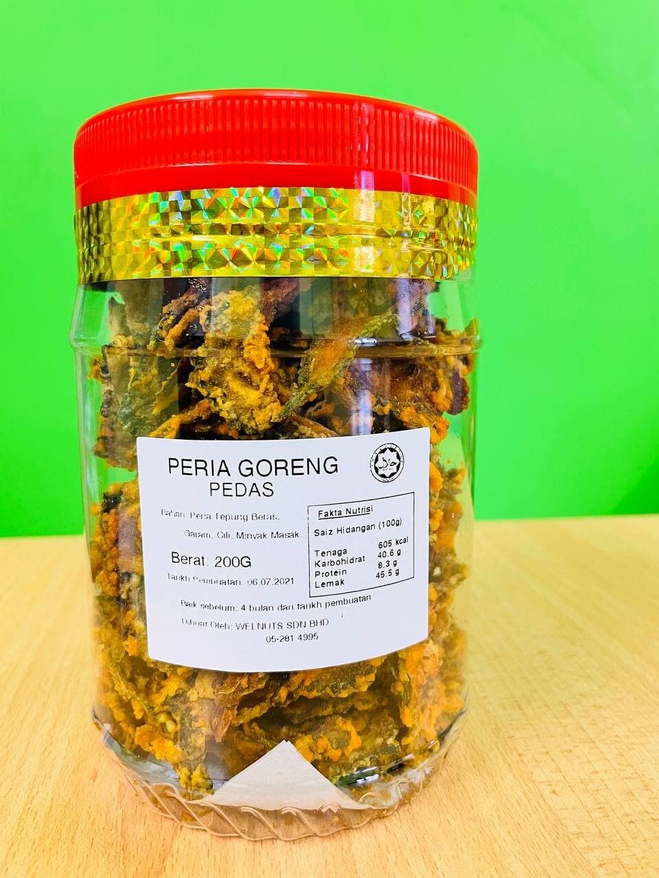 Peria Goreng Rangup OriginalCrispy Bitter Gourd Peria 200gram Halal