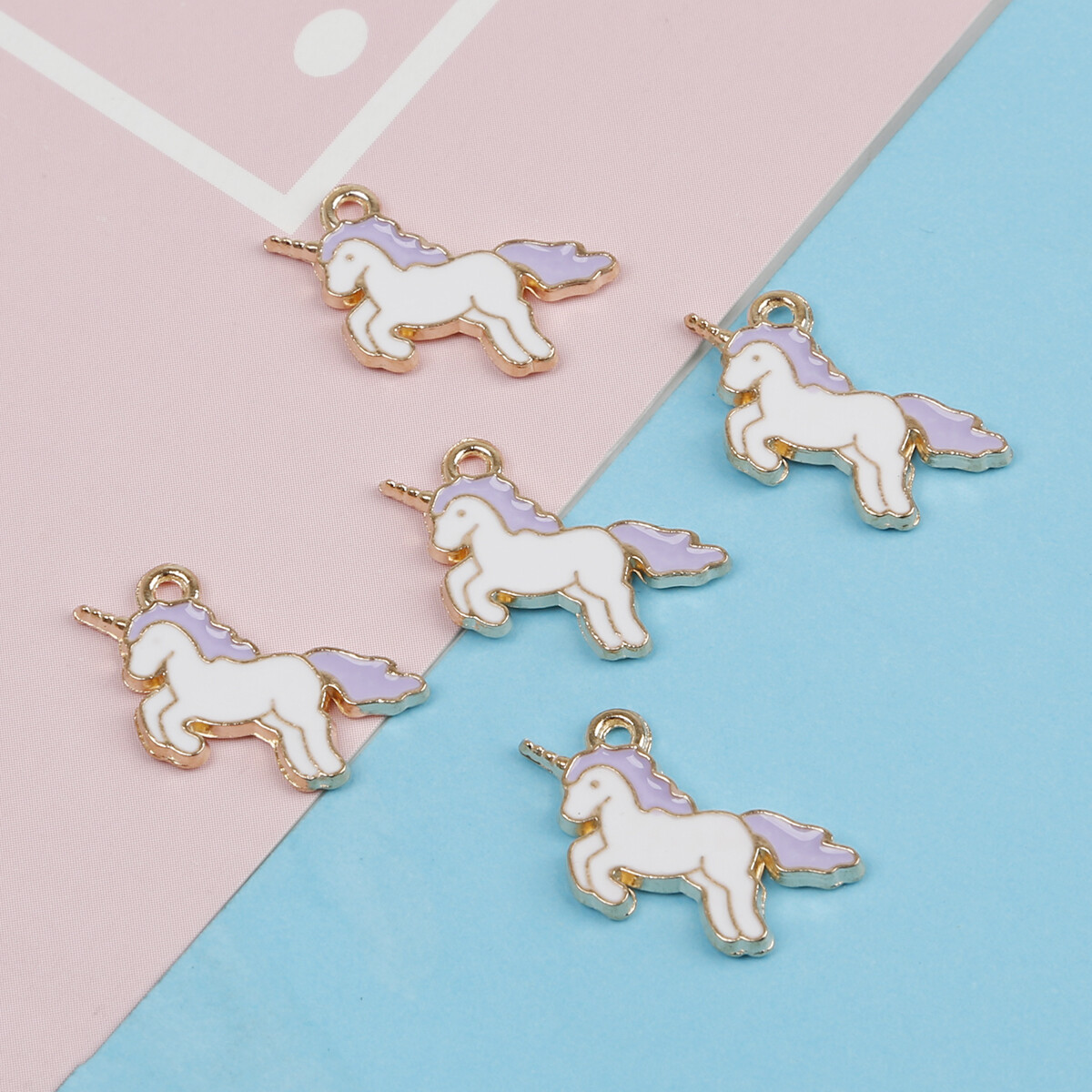 10pcs Fashion Cute Enamel Unicorn Charms Pendant For Necklace Earring Bracelet DIY Jewelry Findings Making