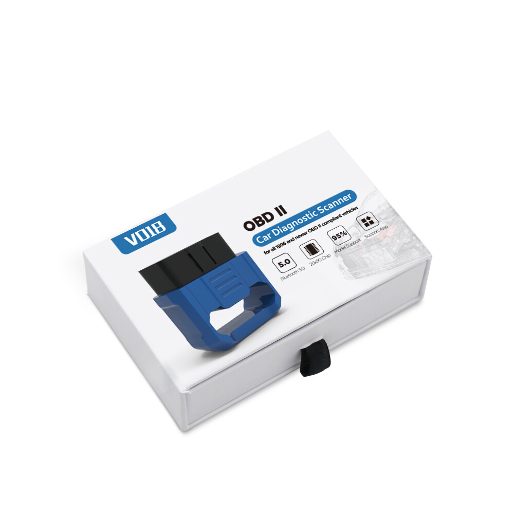 HFAD [Ready Stock] V018 5.0 Bluetooth OBD2 Scanner for Car - Car Code Readers & Scan Tools for iPhone & Android - Wireless OBD2 Auto Diagnostic Tool to Check Engine & Fix for All OBDII Protocol Cars After 1996