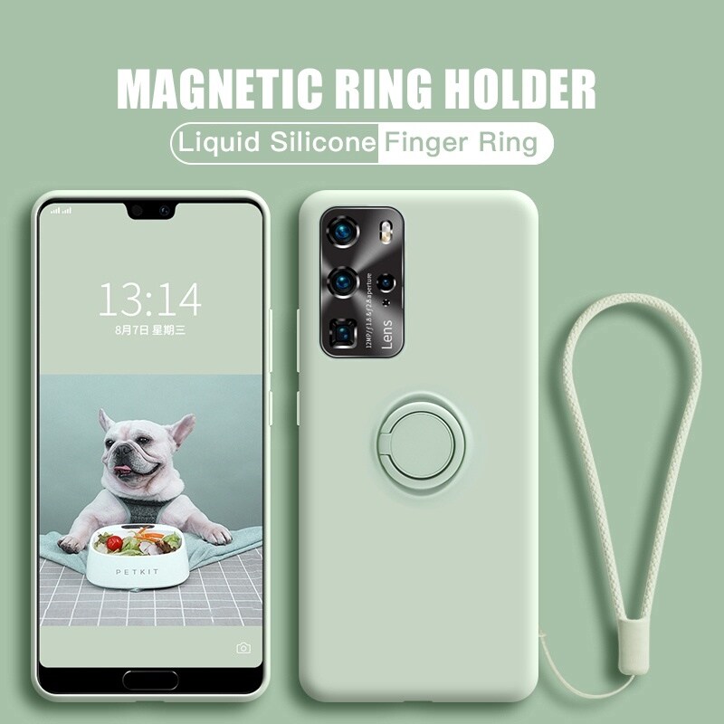 【Ready Stock】 Samsung Galaxy Note20 Note 20 10 Ultra Note10 Lite Plus Casing Ring Holder Stand Phone Case Soft Liquid Silicon Cover