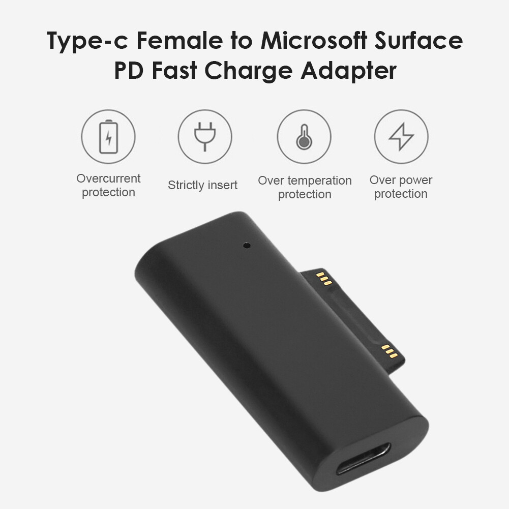 Bộ Chuyển Đổi Cáp Sạc USB Type C PD, Dành Cho Surface Pro 3 4 5 6 7