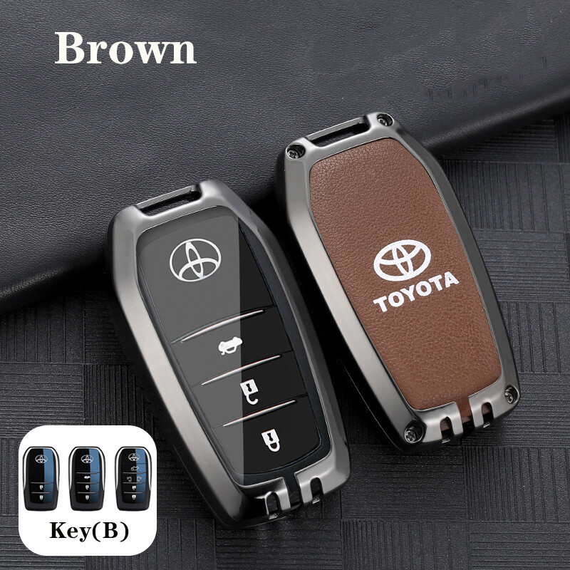 ZOBIG Zinc Alloy for Toyota Key fob Cover Key Fob Case for Toyota Corolla Camry RAV4 Avalon Highlander Cross CHR key Original Remote control shell