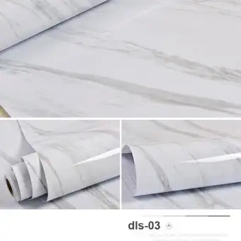 Pvc Self Adhesive Wallpaper Marble Stickers Waterproof Heat