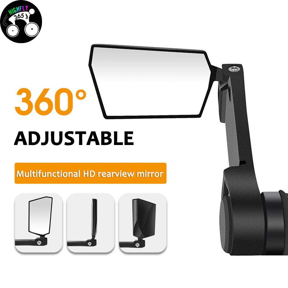 Multifunctional Safety Bicycle Handlebar Rear Reflector Adjustable MTB Road Bike Rearview Mirror