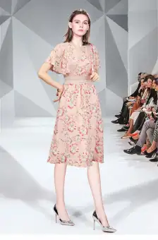 chiffon dress v neck