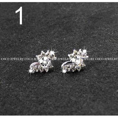 S925 Silver Needle Korean Fashion Love Pearl Rhinestone Studs Earrings for Women Girls Ear Jewelry Wholesale