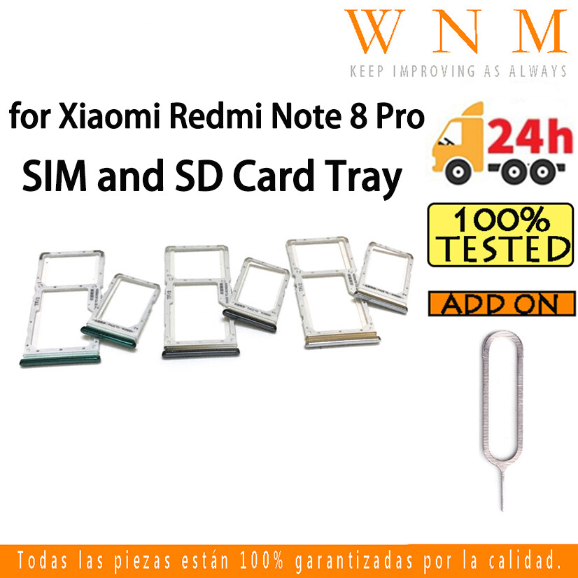 For xiaomi redmi note 8 pro sim and sd card tray for redmi note 8pro sim card slot holder card holder reader sd slot adapter replacement part