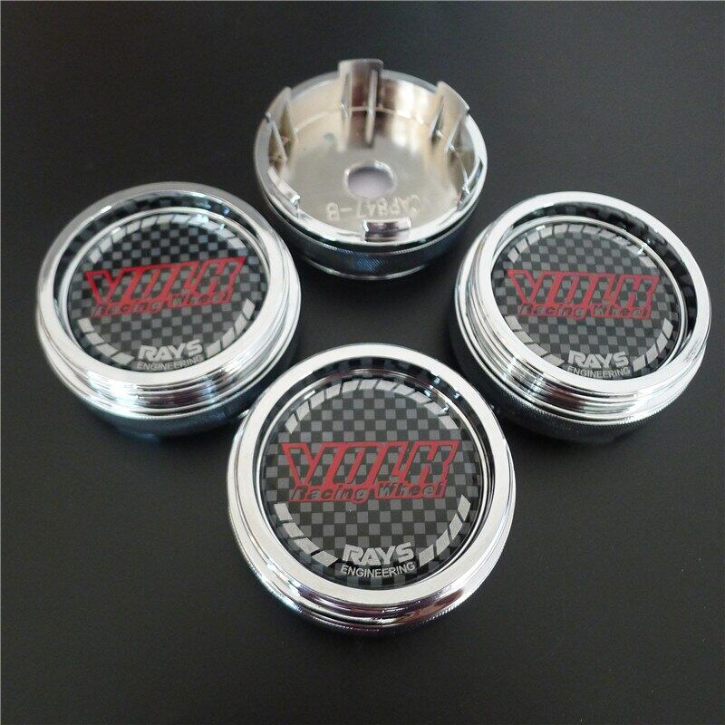 4pcs for Volk Rays Racing Wheel Center Caps 60mm Auto Rims Hubs Cover