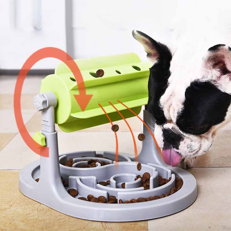 Interactive Pet Food Feeder Dog Cat Dispenser Slow Pet Foods Feeding Toys Anti Choke Dog Slow Feeder Bowl for Small Large Dogs