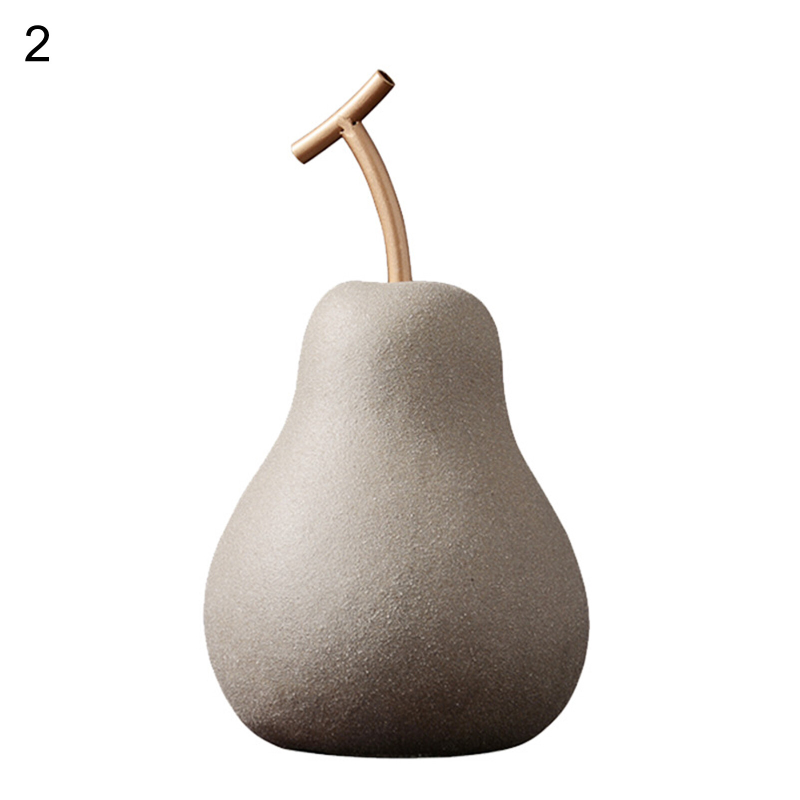 Sanwood® Freestanding Fruit Ornament Smooth Surface Ceramic Nordic Style Apples Figurine for Store Wonderful Pear Sculpture