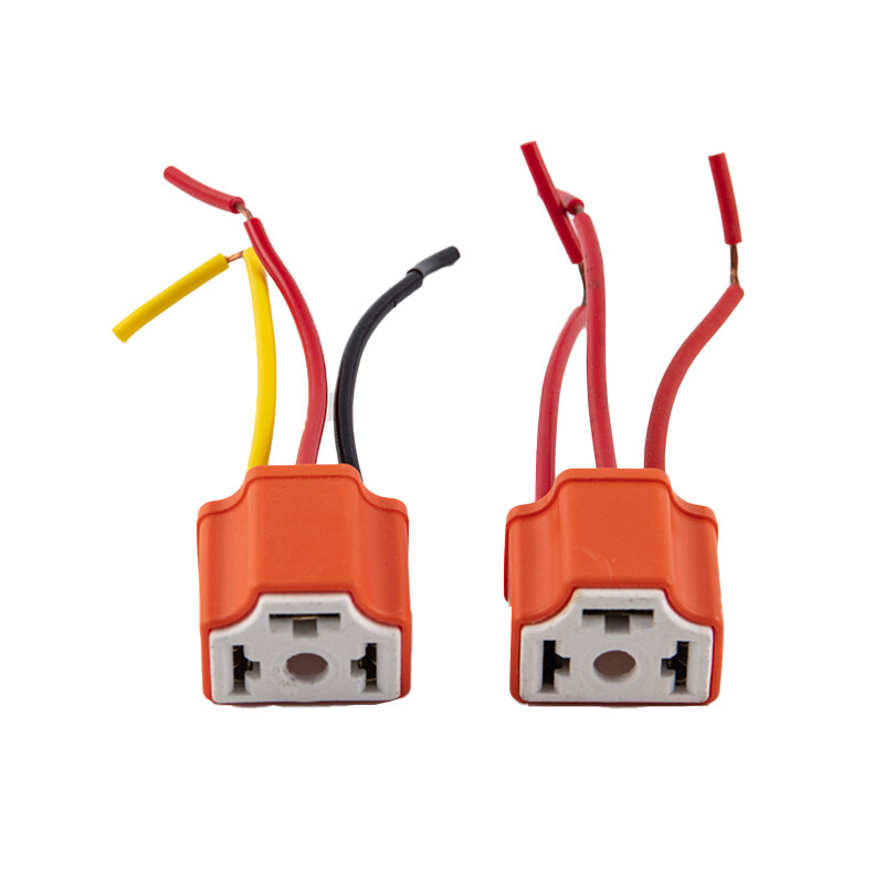 Ministar H4 gốm ba-cắm đèn pha đèn Ổ cắm ổ cắm Đui bóng đèn flasher ổ cắm