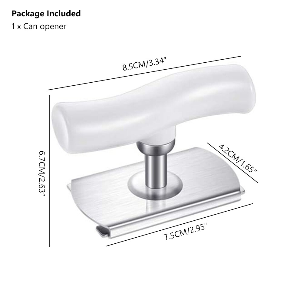 Adjustable Multi-function Bottle Cap Opener Stainless Lids Off Jar Labor-saving Screw Can for Gadget