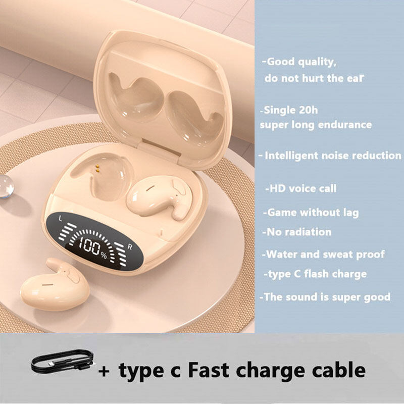 MD528 Bone Conduction Earbuds Bluetooth 5.2 Earphones HiFi Wireless Headphone Sleep Sports Waterproof Invisible Headset