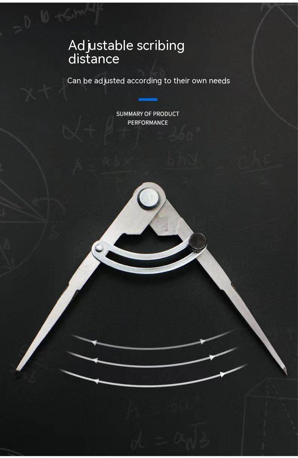 Holiday discounts Woodworking Compass Drawing Carpenter Compass 100MM-200MM Circular Marking Tool Design Layout Tool For Geometry Drawing Drafting