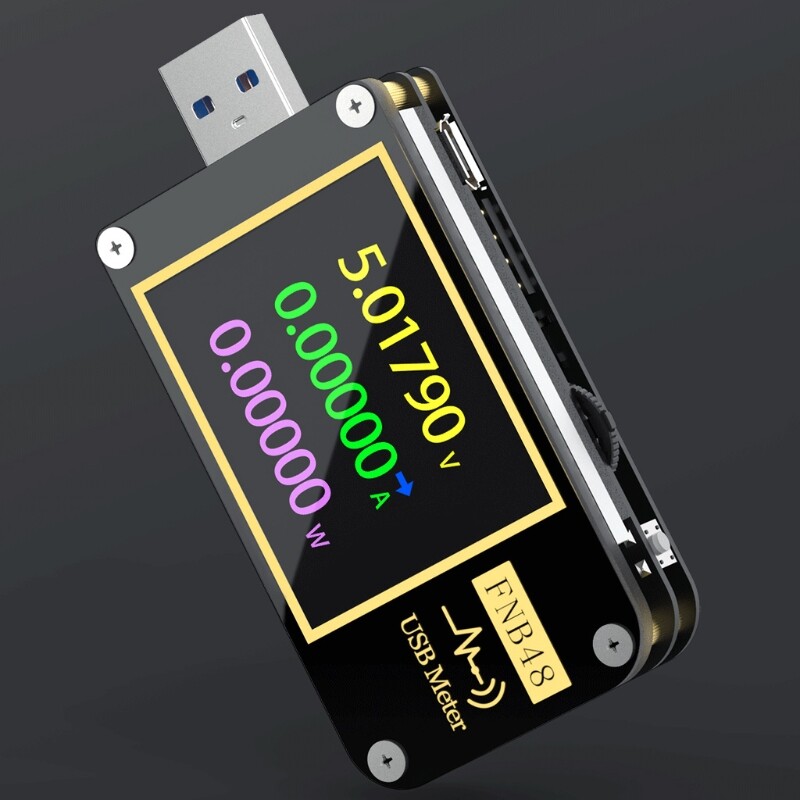 Máy Kiểm Tra USB Kích Hoạt PD FNB48 QC4 + PD3.0 2.0 PPS Vôn Kế Sạc Nhanh Nhanh Ampe Kế Máy Dò Giao Thức Điện Áp Dòng Điện