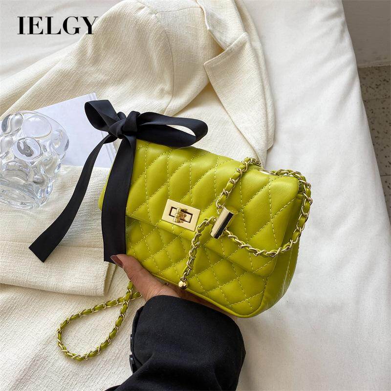 IELGY niche women's rhombus chain messenger bag