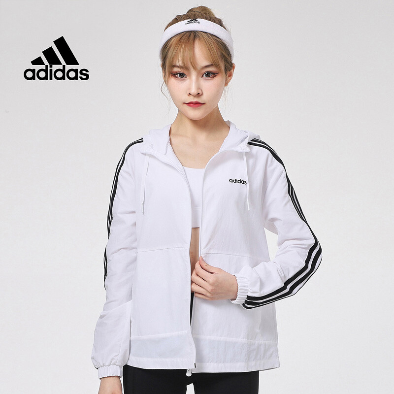 adidas pullover windbreaker womens
