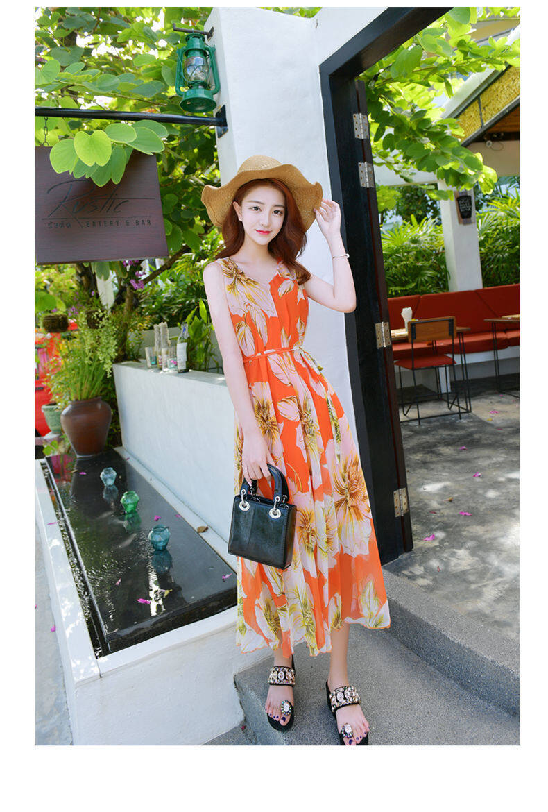 Women's Long Dress Summer Sleeveless Dress