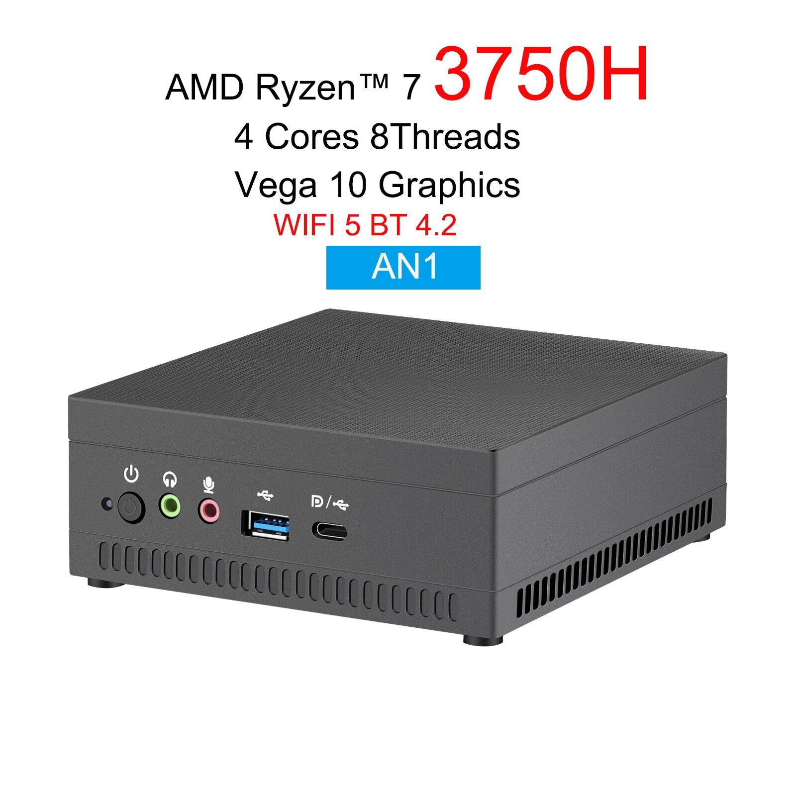 Chatrey AN1 Mini PC Windows 11 Ryzen 5 4500U Ryzen 4800U Gaming Desktop Computer Nvme SSD 3X4k