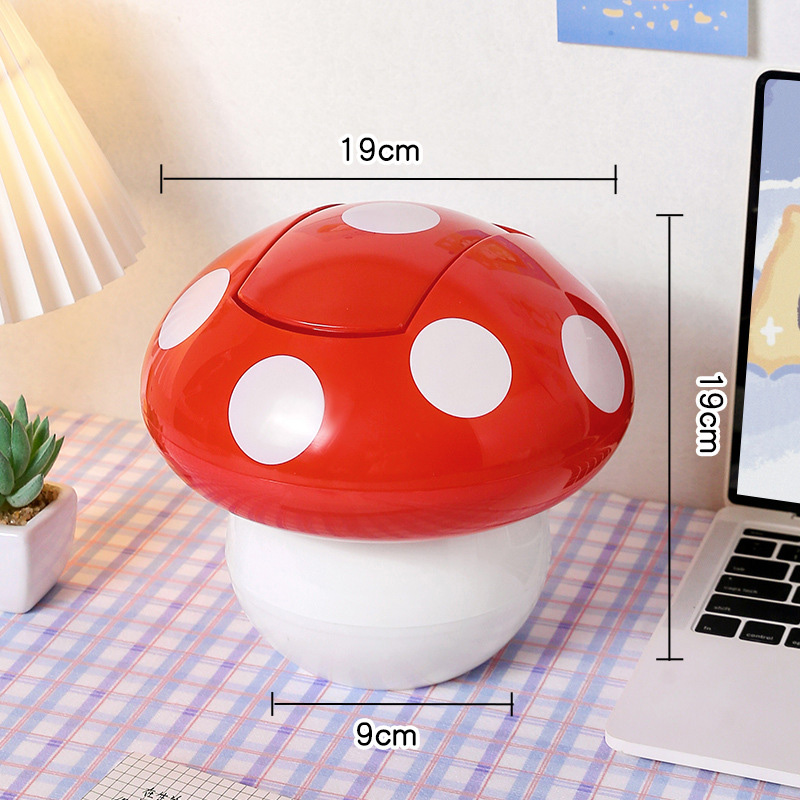 Kitchen trash can, shaking head, desktop paper basket, multifunctional household storage bin, car mounted cute desktop trash can