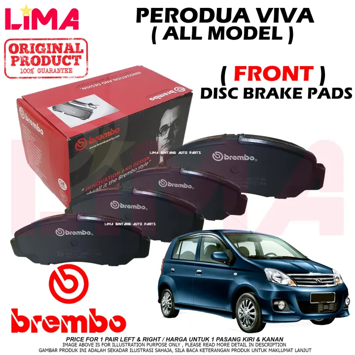 Perodua Viva Viva Elite Front Brake Pads Disc Brake Pad Brembo Lazada