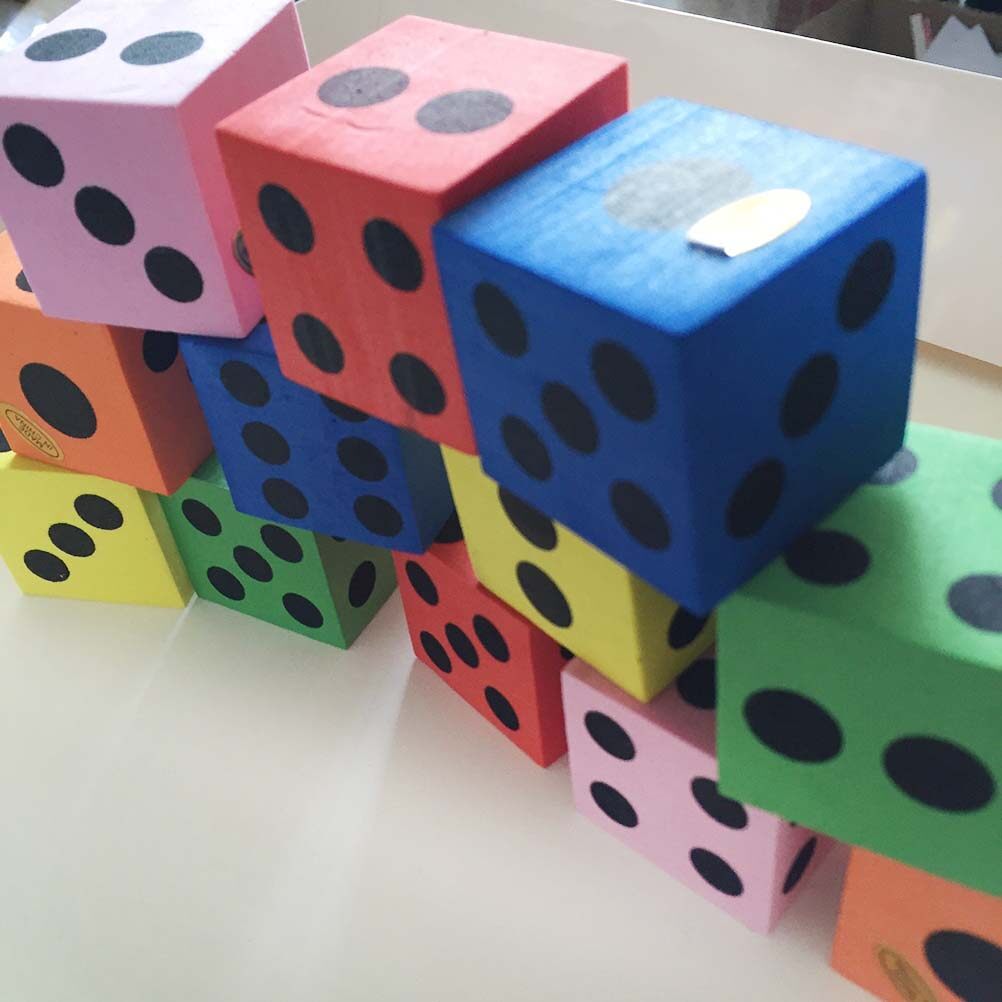 36 pcs EVA Foam Dice Large 1.5 Inch Kids Educational Fun Dice for Games