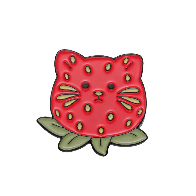 Cartoon Fruit Series Brooch Watermelon Strawberry Peach Banana Pear Avocado Fruit Collection Metal Badge Pin Clothing Bag Fashion Accessories