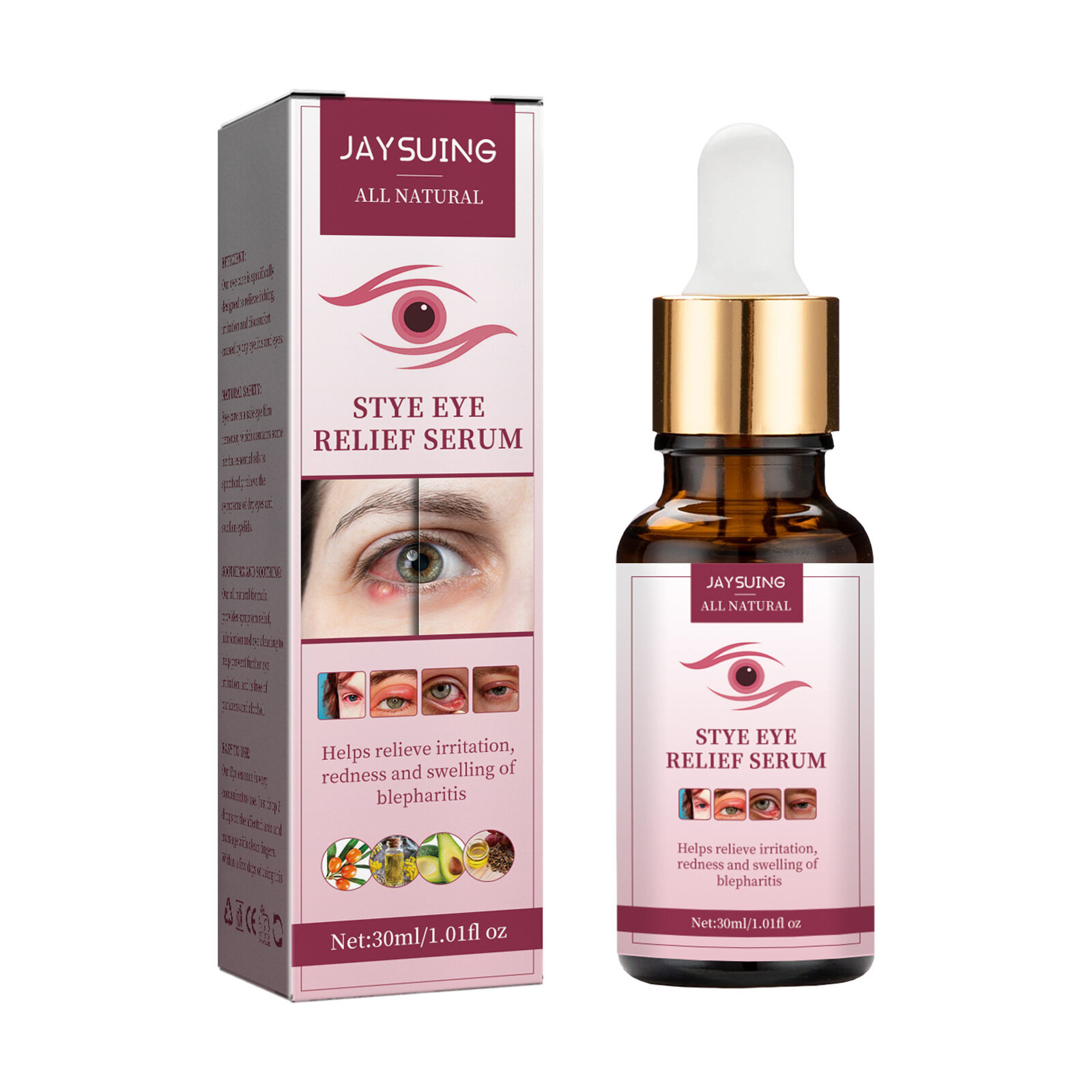 Jaysuing Stye Eye Relief Serum Helps Relieve Irritation Redness And