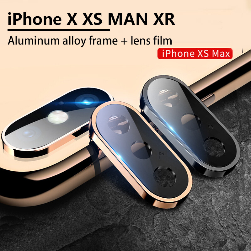 360 Full Protection For iPhone X XS MAN XR Aluminum Alloy Frame Tempered Glass Camera Lens Stickers Protector Film