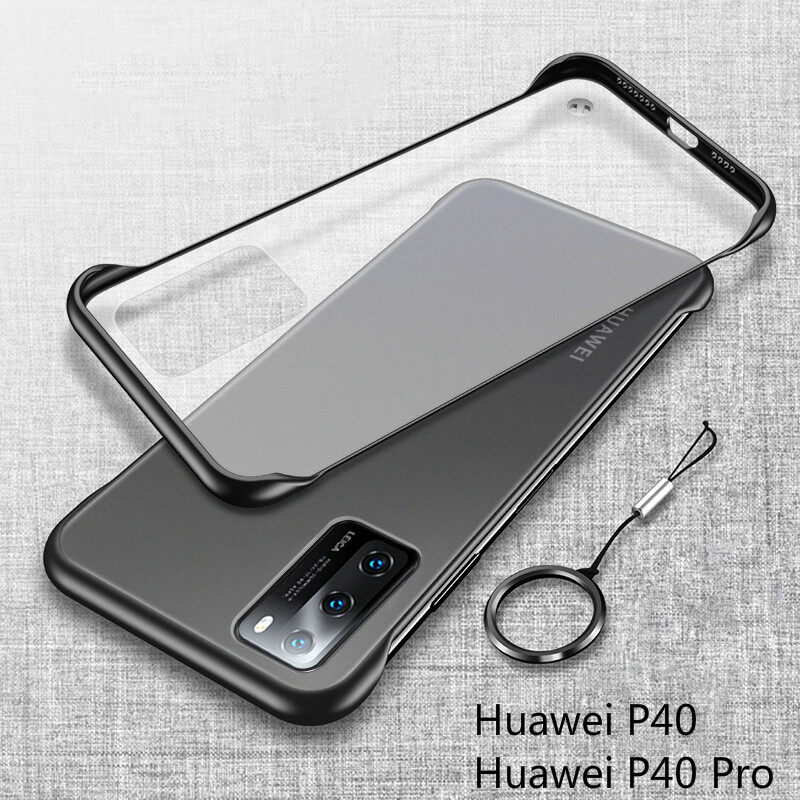 Xicci ultra slim frameless case for huawei p40 pro/huawei p40 transparent matte hard pc phone cases clear back cover cases
