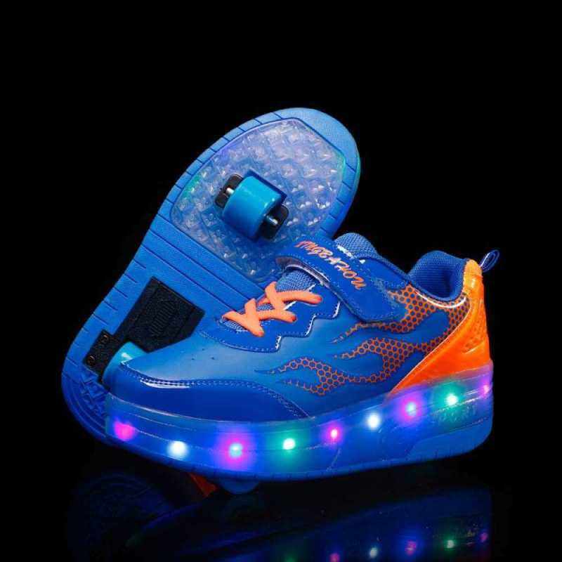 Phân phối Moven USB Chargable Đèn LED Lên Giày Có Bánh Trượt Giày Sneaker Dành Cho Bé Trai Bé Gái Trẻ Em