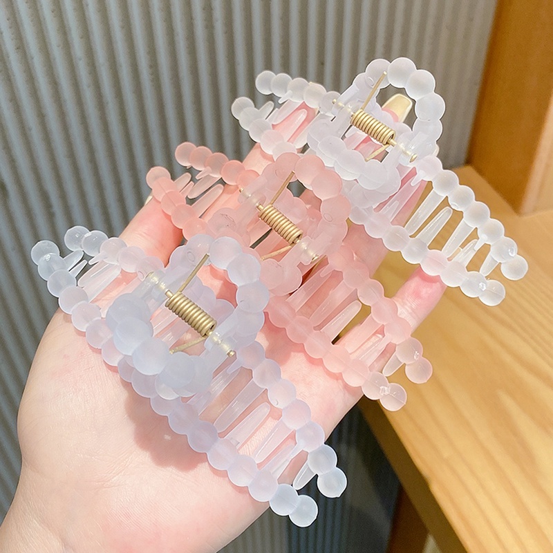 Korean Style Large Transparent Hair Clips Multiple Colors Optional