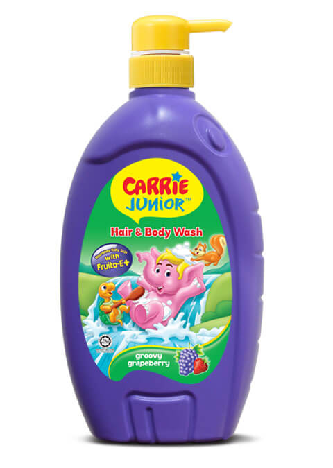 Carrie Junior Hair & Body Wash Syampu & Mandian 90G / 280G / 700G Syampu & Mandian Halal Product 4 Jenis Pilihan