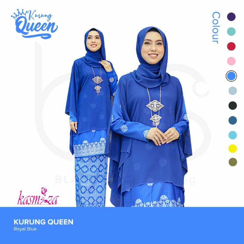 KURUNG SONGKET QUEEN ROYAL BLUE / BAJU 